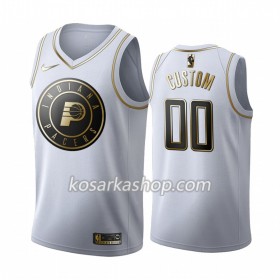 Dres Indiana Pacers Prilagođeni Nike 2019-20 Bijela Golden Edition Swingman